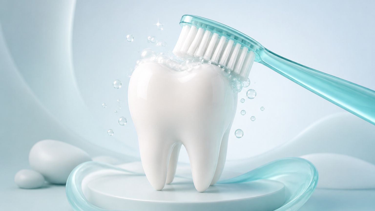 Illustrazione dell’igiene orale professionale e della pulizia dei denti